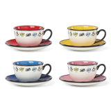 Lenox Chef Snoopy Tea Cup & Saucer, Set of 4