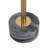 Decorative Round Metal Marble Top Drink Side Table with Pedestal Base for Living Room - Modern Accent Table for Slim Narrow End Table Design - Gray & Gold-671675197