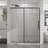 60" W X 72" H Semi-Frameless Sliding Shower Door, Tempered Clear Glass, Matte Black Hardware | Gift Idea