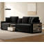 Canapé modulaire en chenille de 111,8 po à 3 places avec accoudoirs de rangement et console centrale pour le salon-128895627