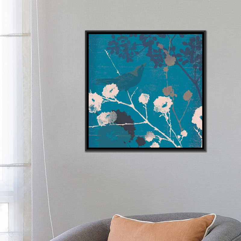 « i see ii », reproduction sur toile, H 18 po x l 18 po x P 1,5 po, Toile avec cadre noir, Pas de tapis