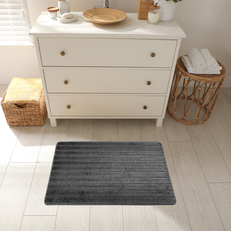 Tapis de cuisine, Rectangle 1 pi 5 po x 2 pi 8 po, Gris foncé
