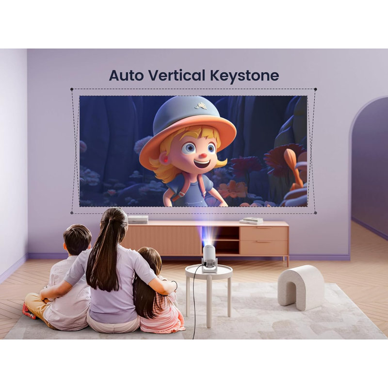 Projecteur de cinéma maison portatif avec télécommande inclus