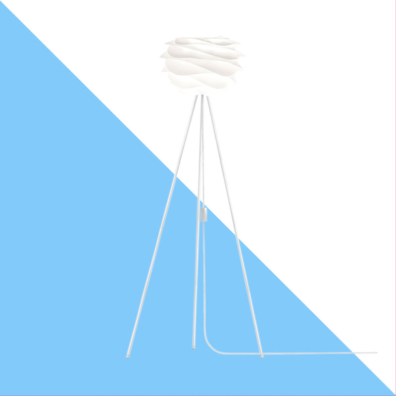 Carmina 52.4'' Tripod Floor Lamp, White, White