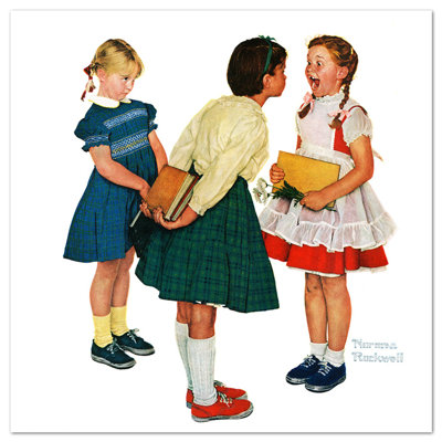 Dentino Mancante by Norman Rockwell - Square Print on Glass