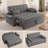 69’’ Velvet 3-In-1 Convertible Sleeper Sofa Bed – Adjustable Backrest, Storage Armrests & Side Pocket-967435084