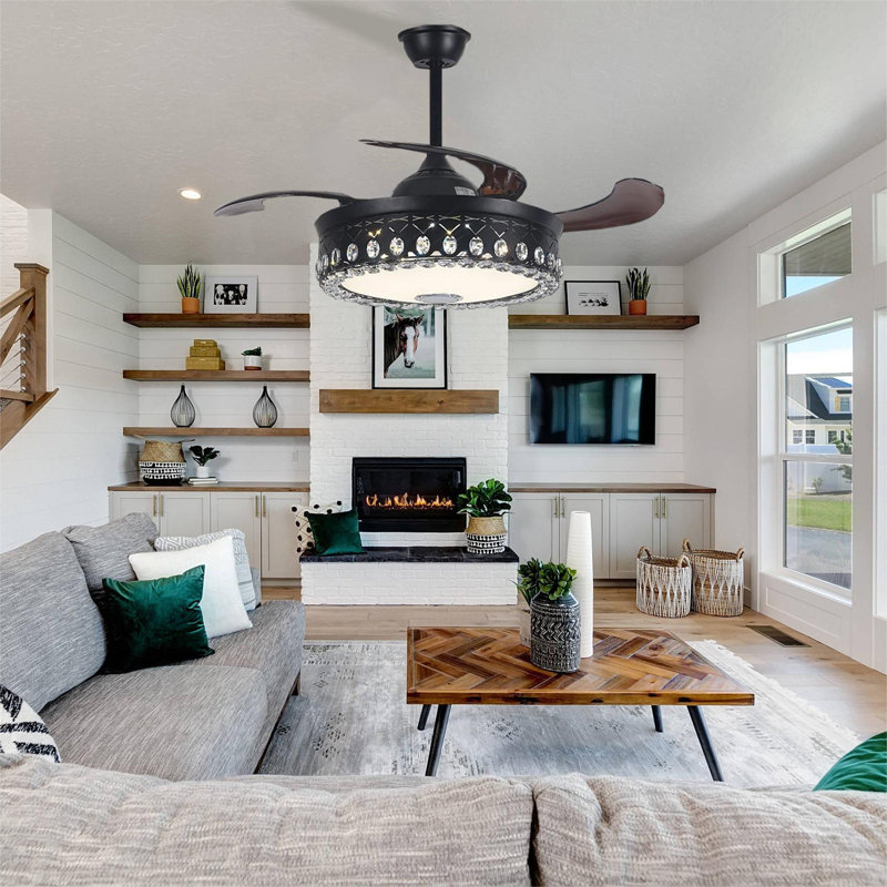 Grogin 43'' Ceiling Fan with LED Lights