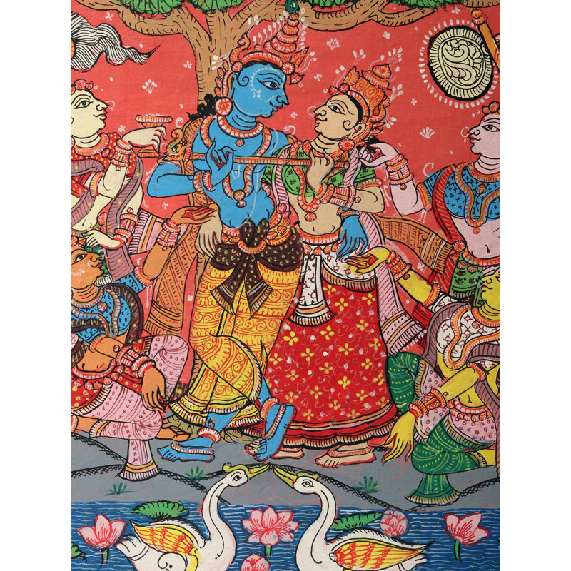 «Radha-Krishna And Gopis», reproduction d'art