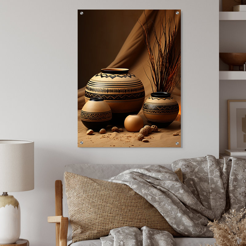 Art amérindien poterie sérénité II, H 20 po x l 12 po