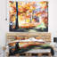 Paysage automne sentier en forêt tapisserie-28482978