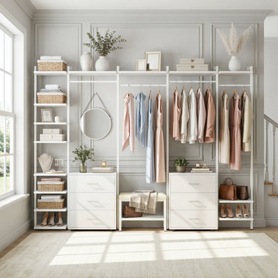 Open-Air Wardrobe Rack For Mold-Free Clothes