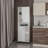 White Kitchen Pantry With Open Storage And 2 Doors
