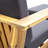 Acacia Wood Outdoor Lounge Set-2057971067