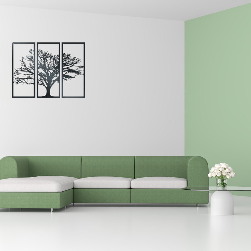 Wall Decor on Metal, Black