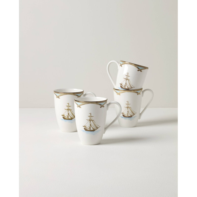 Ensemble de 4 tasses Lenox British Colonial Tradewind