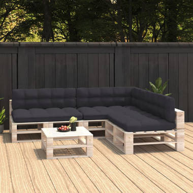 Birch Lane™ Fenna Indoor/Outdoor Seat/Back Cushion Sofa Set