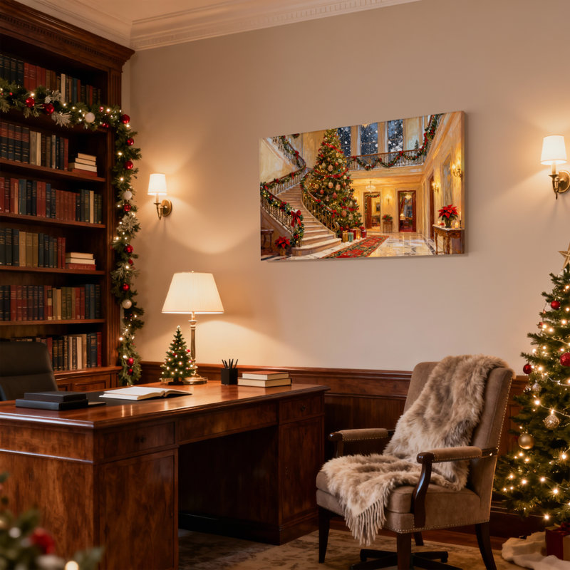 Ensemble de 3 impressions sur toile, décorations d'arbre de Noël, H 16 po x l 24 po