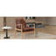 Chaise décorative en cuir de polyuréthane, fauteuil avec cadre en bois de style médiéval moderne, chaise de lecture avec dossier haut, convient au salon