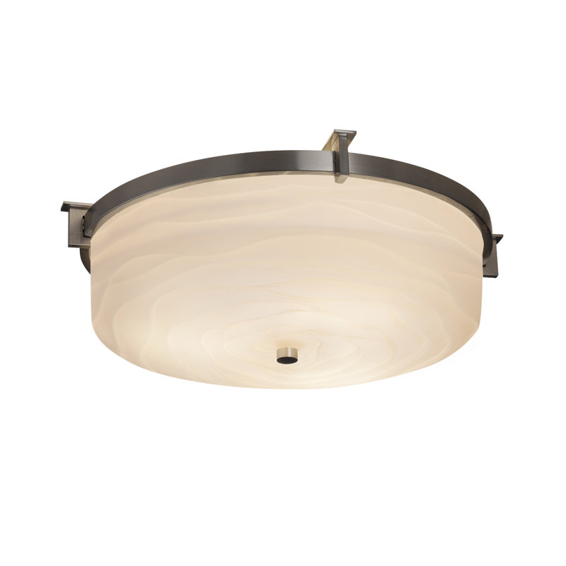 Plafonnier encastré 16 po à 2 lumières Riskin, DEL