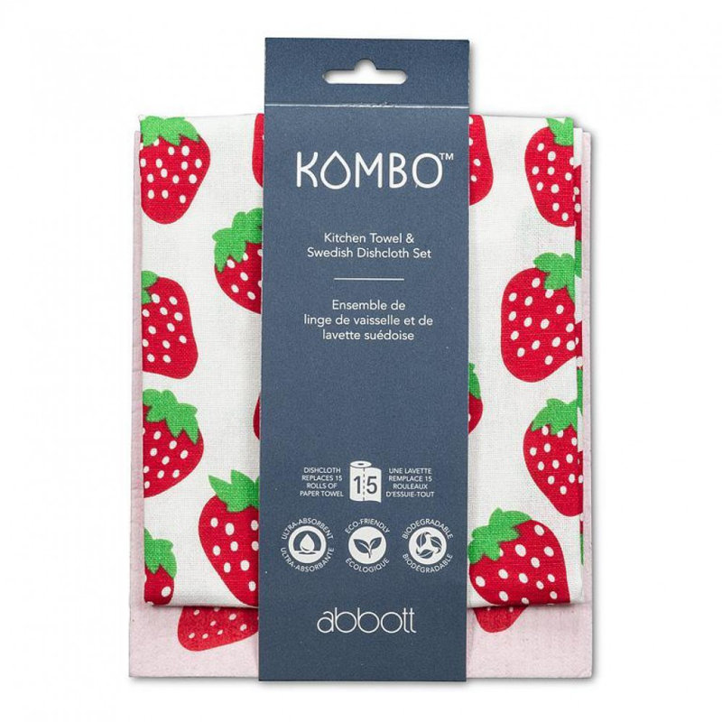 Ensemble de serviettes et fraises