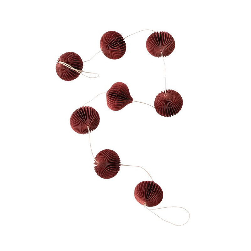 Honeycomb 6' Ornament Ball Novelty Garland, Red