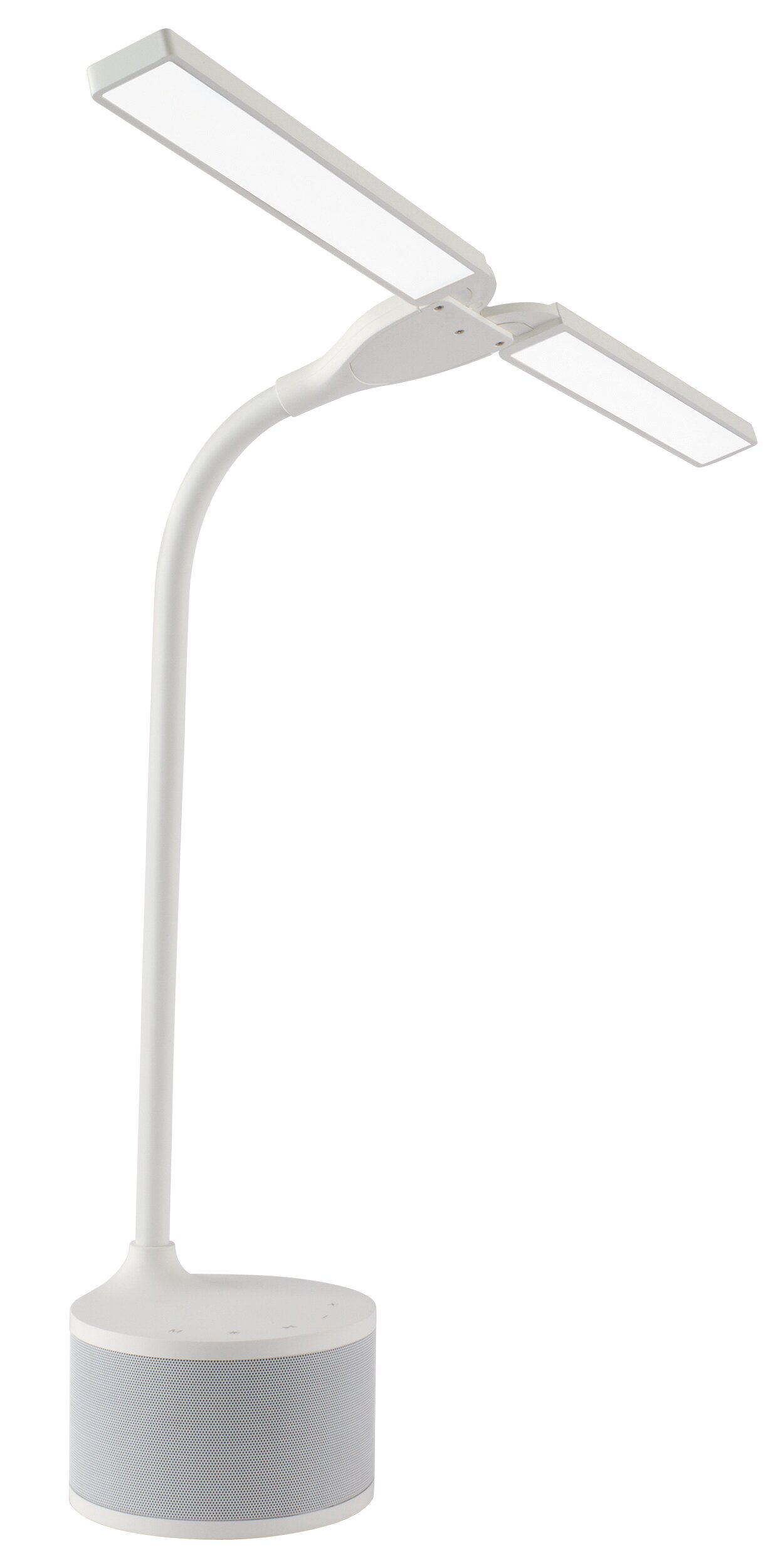 OttLite LED Dual Head Desk Lamp with Bluetooth Speaker USB, Brightness,  Colors, Flexible Neck Wayfair