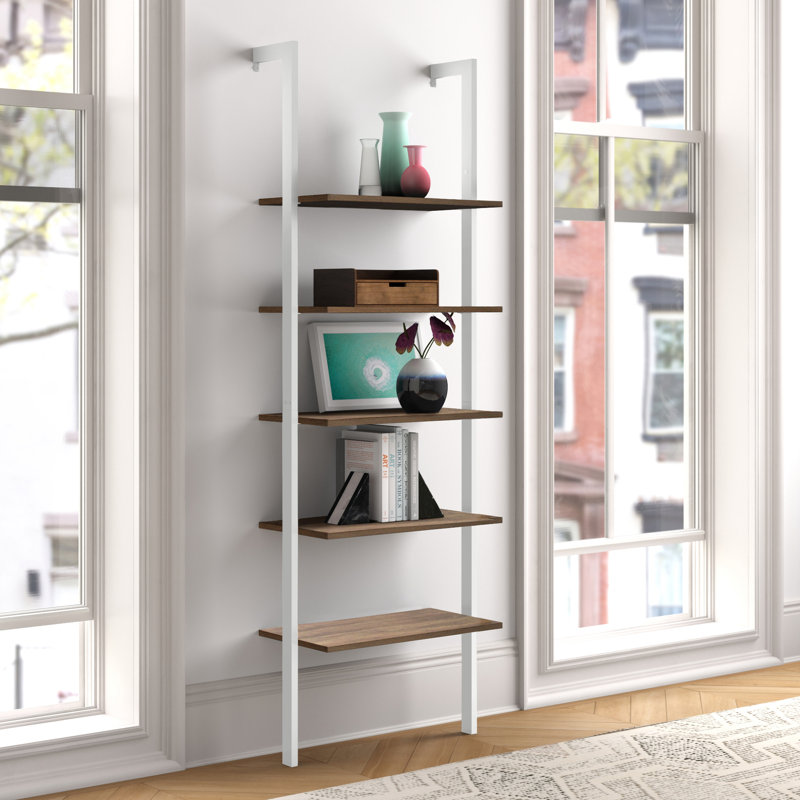 Bontang Ladder Bookcase, Brown/White