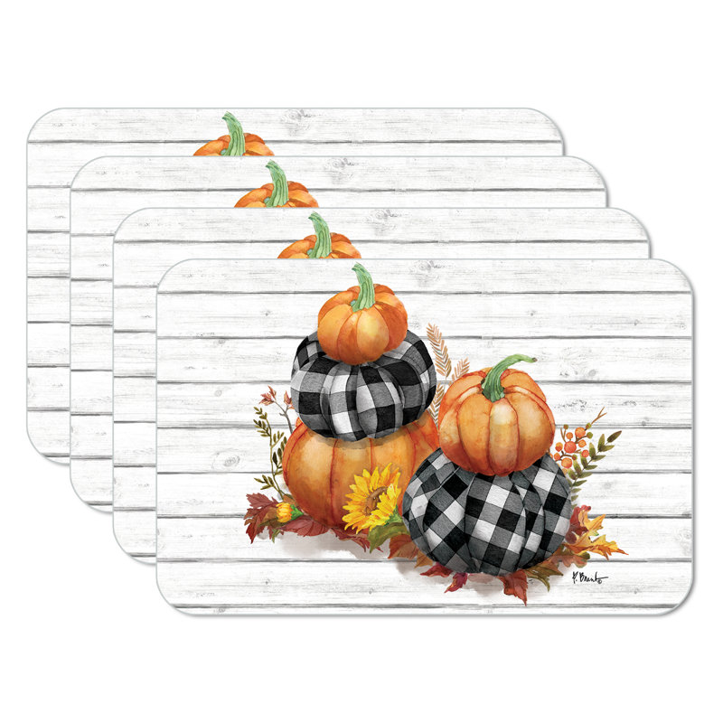 Napperons en plastique 4 pièces Rustic Fall