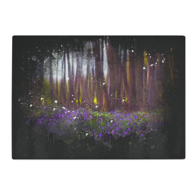 Tempered Glass Bluebell Forest in Canterbury Chopping Board