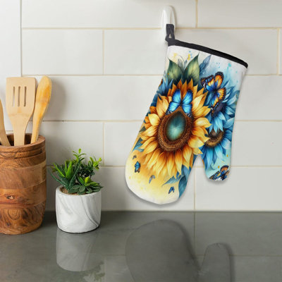 Sun-kissed Butterflies Oven Mitt Cotton Twill