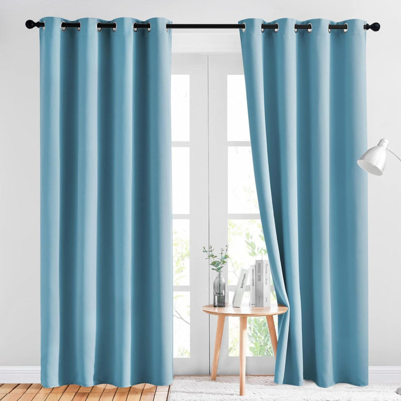 Curtains Drapery Panels  Window Treatment Curtains Panels For Bedroom Living Room Window, Teal