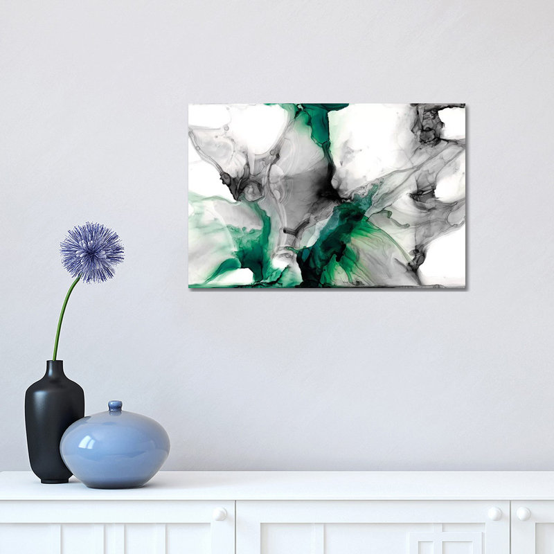 Emerald Gale II by Jennifer Goldberger - Wrapped Canvas Gallery-Wrapped Canvas Giclée, 30.48 cm H x 45.72 cm W