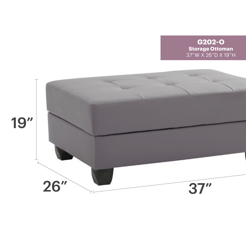 Chic Gray Modern Ottoman for Contemporary Decor
