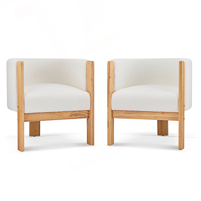 Ensemble de 2 chaises de salle à manger rembourrées et fauteuils modernes