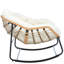 Chaise berçante d'extérieur avec coussins Baden