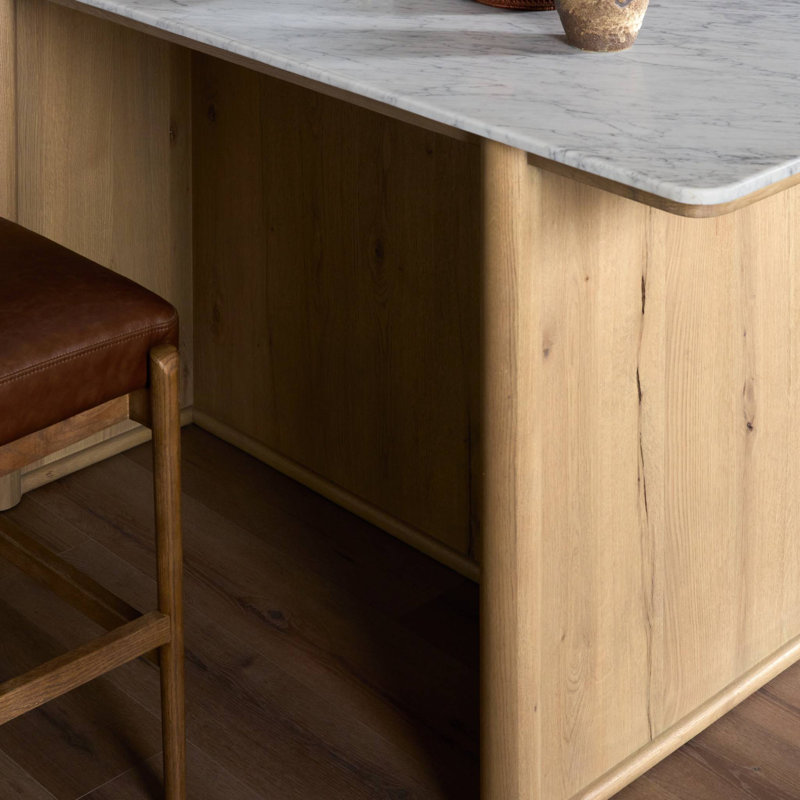 Fatima Kitchen Island-Aged Natural Oak