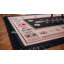 Tapis Bigghome, motifs turcs traditionnels réversibles 3 x 5 lavables à la machine - noir et blanc-117320626