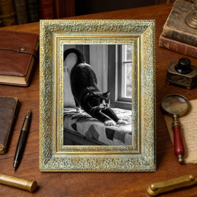 Cadre photo 8 pi x 10 po or antique 1PC pour décoration de bureau