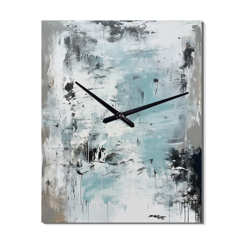Dougray - Horloge murale peinture abstraite surdimensionnée, Grand