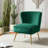 Euclid Velvet Accent Chair with Metal Legs-366564311