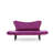 Modern 2-Seat Sofa Bed, Purple, 59.1 x 27.6 x 29.5 inches | 100% Metal Frame, Easy Clean Cotton-Lined Polyester Knit | Multi-Position Arms, 200 lbs Capacity | Perfect for Home, Hotel & Industrial Spaces-2045008033
