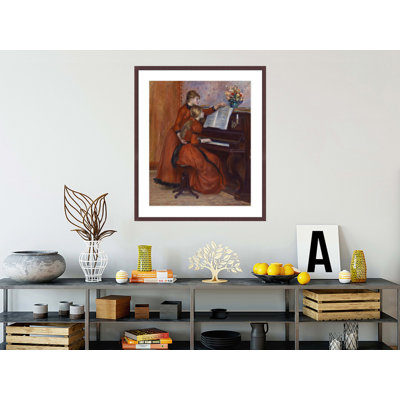 «Young Girls at the Piano» par Pierre-Auguste Renoir, impression giclée encadrée