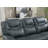 Jepum 86.6" Top-Grain Genuine Leather Manual Reclining Sofa, 3-Seater Spacious Recliner Couch-1441828354