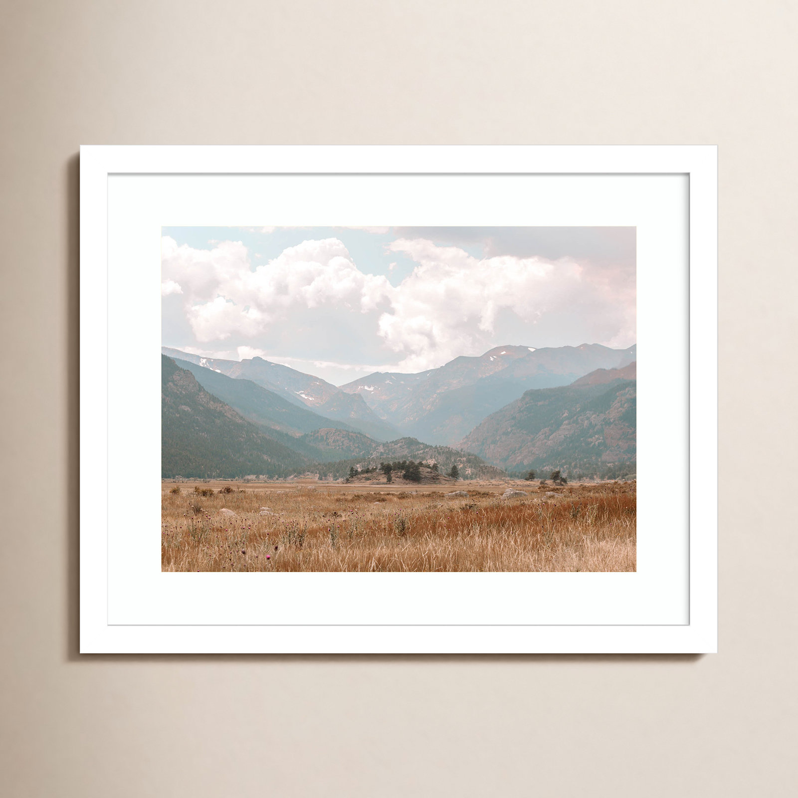 Wanderings by Alicia Abla, White, 14" H x 17" W x 1" D