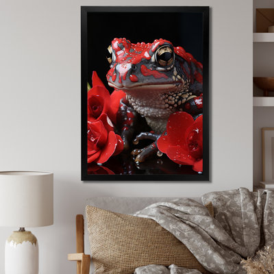 «Red Frog Portrait», reproduction d'art sur toile