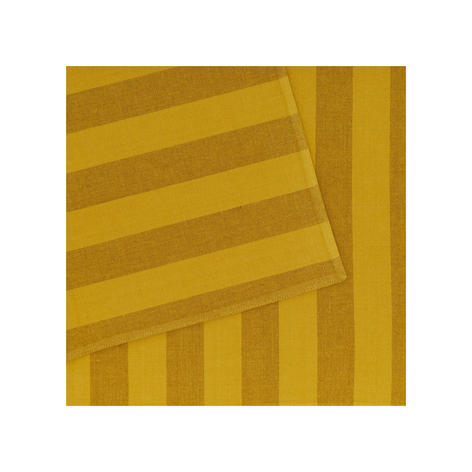 Essential Striped Placemat - Set Of 4, Mustard/Bronze
