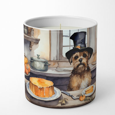 Pumpkin Pie Scented Tumbler Candle with Ceramic Holder