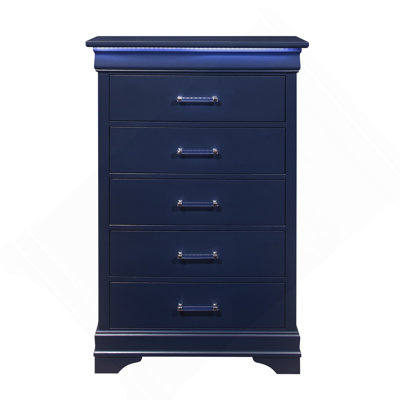 CHARLSTON BLUE CHEST WITH LED
