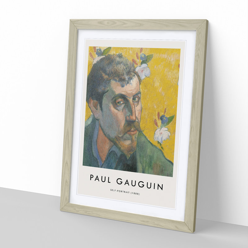 Self Portrait Vol.4 by Paul Gauguin - Picture Frame Painting, Oak, 65cm H x 48cm W x 2cm D