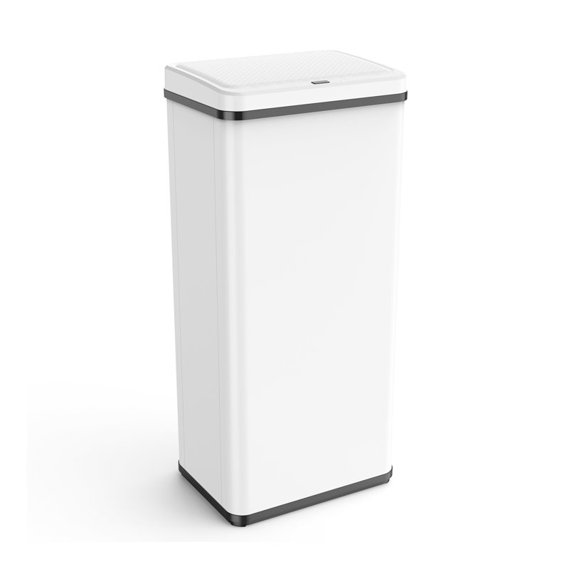 trash can lid, White